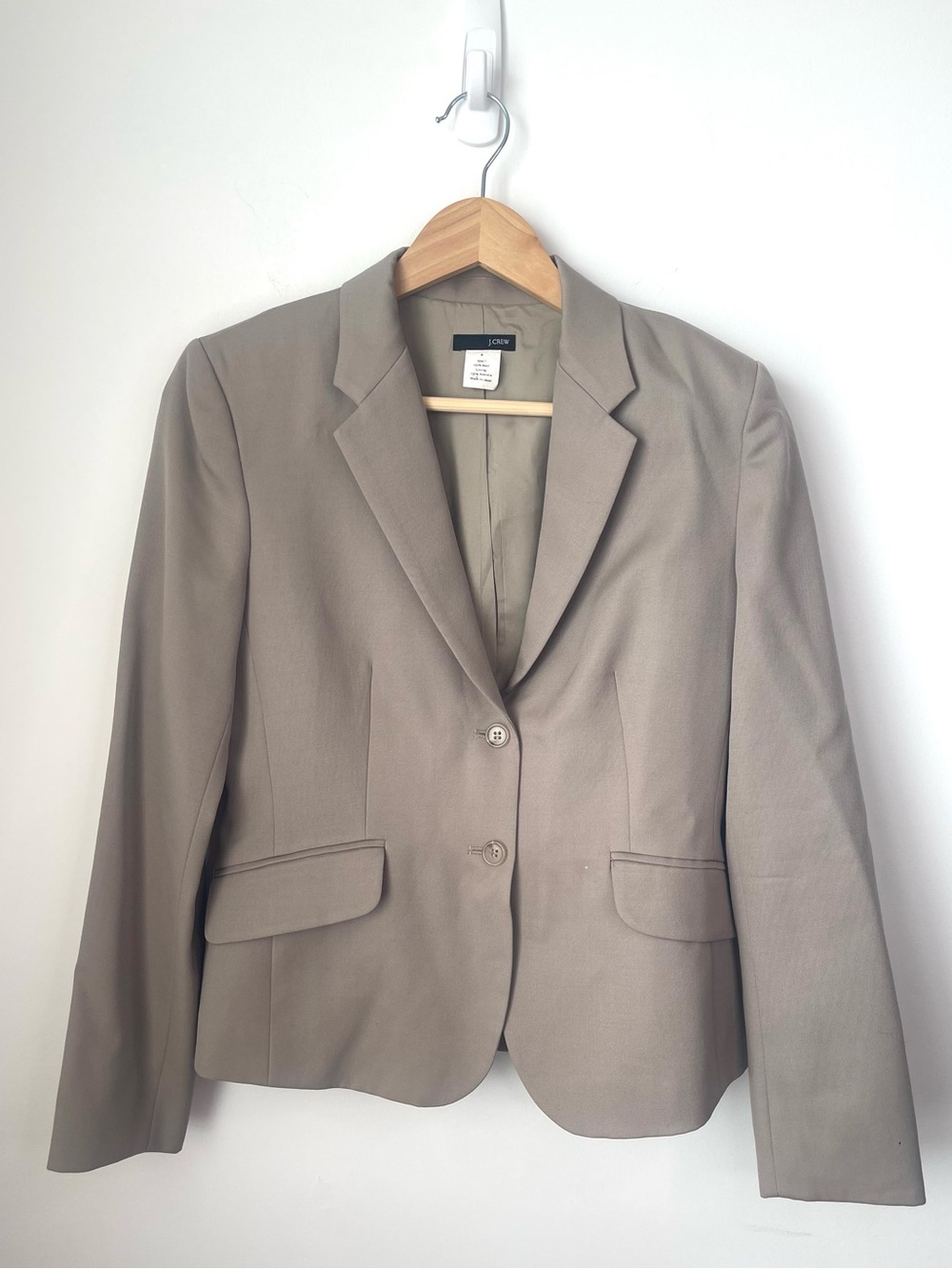 J. Crew Tan 100% wool Blazer size 4